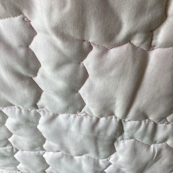 NWT. Hand Crafted Gold and Pink Hydrangea Lap Quilt